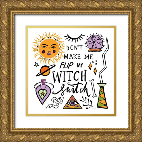 Spell Bound III Gold Ornate Wood Framed Art Print with Double Matting by Zaman, Farida