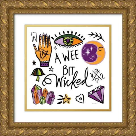 Spell Bound V Gold Ornate Wood Framed Art Print with Double Matting by Zaman, Farida