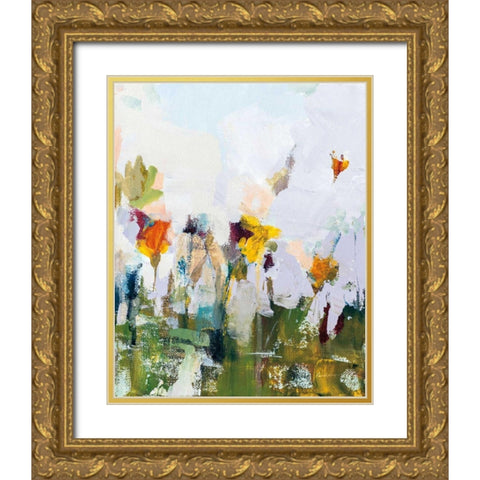 Spontaneous Summer I Gold Ornate Wood Framed Art Print with Double Matting by Munger, Pamela