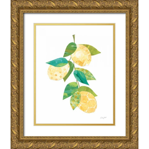Summer Lemons II Gold Ornate Wood Framed Art Print with Double Matting by Prahl, Courtney