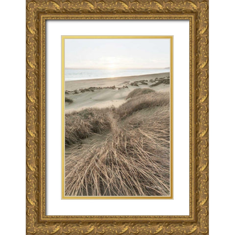 Beach Grasses Gold Ornate Wood Framed Art Print with Double Matting by Majchrowicz, Alan