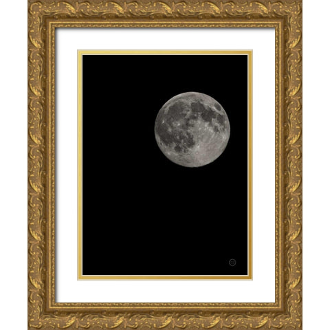 Moon Detail I Gold Ornate Wood Framed Art Print with Double Matting by Larson, Nathan