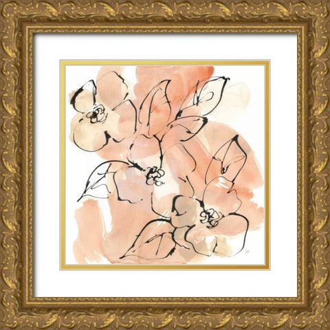 Terracotta Neutrals II Gold Ornate Wood Framed Art Print with Double Matting by Paschke, Chris