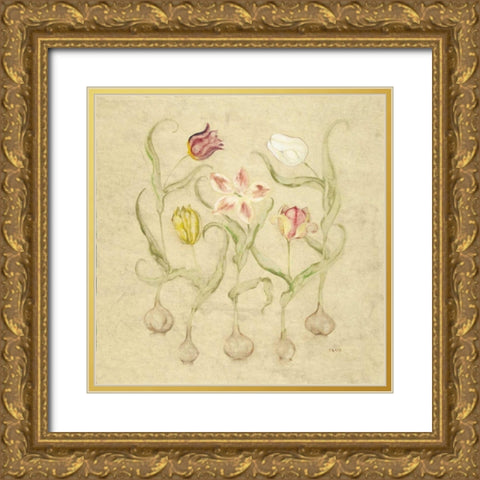 Dancing Bulbs II Gold Ornate Wood Framed Art Print with Double Matting by Blum, Cheri