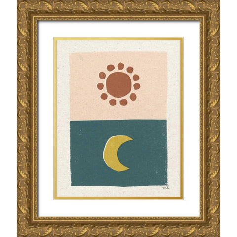 New Day I Gold Ornate Wood Framed Art Print with Double Matting by Hershey, Moira