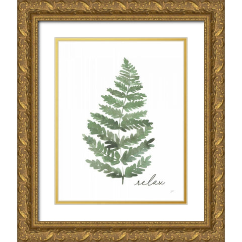 Relax Gold Ornate Wood Framed Art Print with Double Matting by Panganiban, Karyn