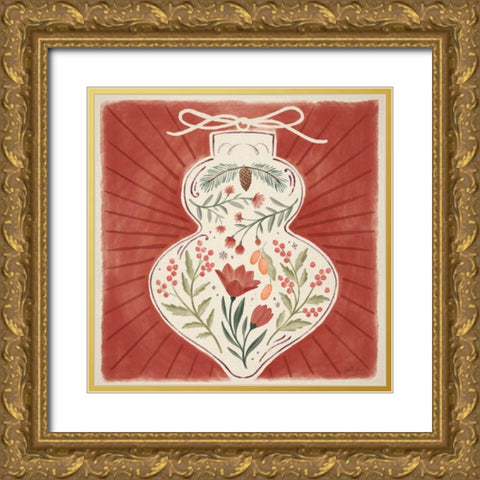 Winter Blooms VII Gold Ornate Wood Framed Art Print with Double Matting by Penner, Janelle