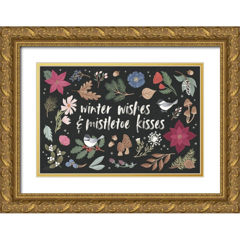 Winter Spirit I Dark Gold Ornate Wood Framed Art Print with Double Matting by Marshall, Laura