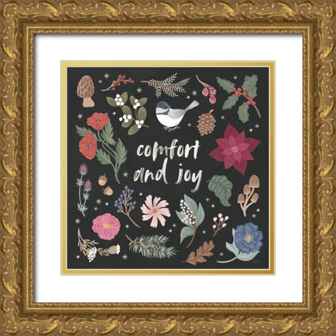 Winter Spirit II Dark Gold Ornate Wood Framed Art Print with Double Matting by Marshall, Laura