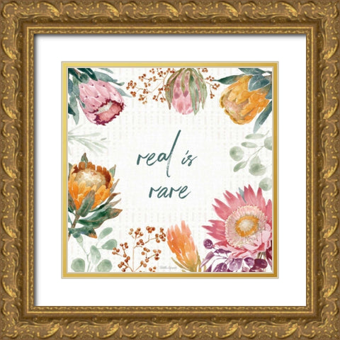 Petal Passion II Gold Ornate Wood Framed Art Print with Double Matting by Grove, Beth