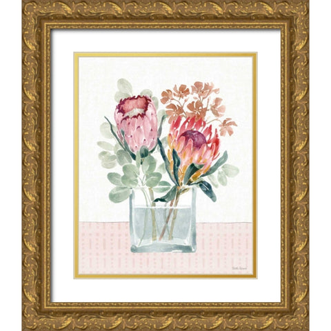 Petal Passion IV Gold Ornate Wood Framed Art Print with Double Matting by Grove, Beth