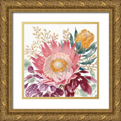 Petal Passion VIII Gold Ornate Wood Framed Art Print with Double Matting by Grove, Beth