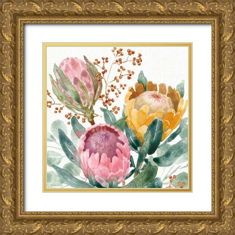 Petal Passion IX Gold Ornate Wood Framed Art Print with Double Matting by Grove, Beth