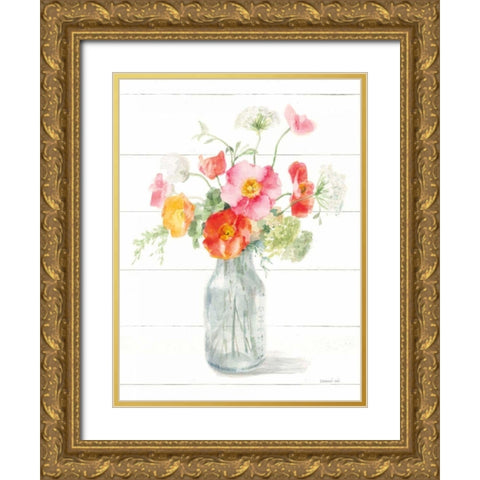 Homegrown Summer II Gold Ornate Wood Framed Art Print with Double Matting by Nai, Danhui