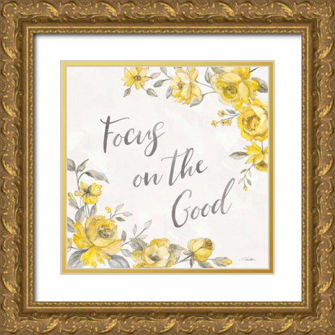 Sunny Roses V Gold Ornate Wood Framed Art Print with Double Matting by Vassileva, Silvia