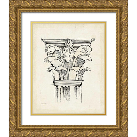 Museum Sketches VI Off White Gold Ornate Wood Framed Art Print with Double Matting by Tavoletti, Anne