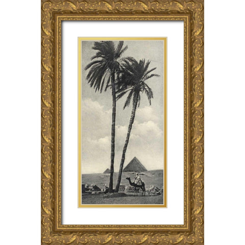 Cairo IV Crop Gold Ornate Wood Framed Art Print with Double Matting by Wild Apple Portfolio