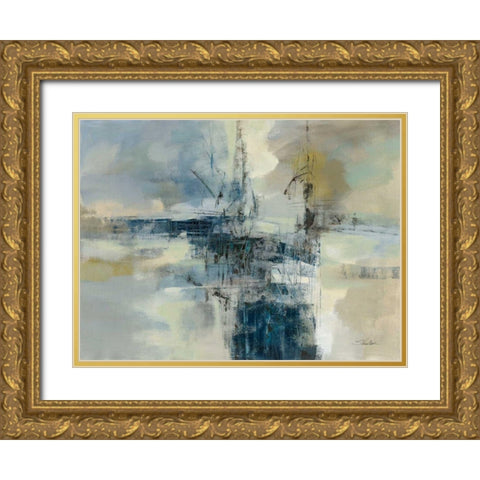 Sea Port Gold Ornate Wood Framed Art Print with Double Matting by Vassileva, Silvia