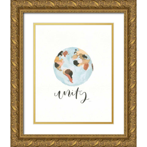 Unity Gold Ornate Wood Framed Art Print with Double Matting by Jackson, Jenaya