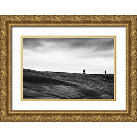 To the Horizon Gold Ornate Wood Framed Art Print with Double Matting by Aledanda