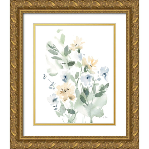 Summer Wildflowers I Gold Ornate Wood Framed Art Print with Double Matting by Pete, Katrina