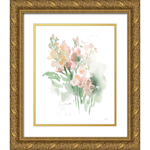 Vibrant Blooms I Gold Ornate Wood Framed Art Print with Double Matting by Pete, Katrina
