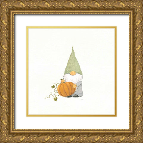 Harvest Gnomes I Gold Ornate Wood Framed Art Print with Double Matting by Jackson, Jenaya