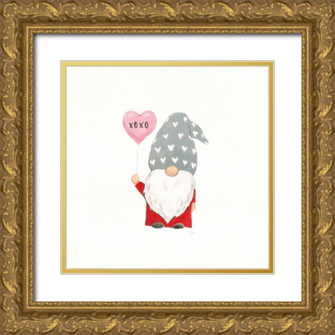 Gnomes in Love II Gold Ornate Wood Framed Art Print with Double Matting by Jackson, Jenaya