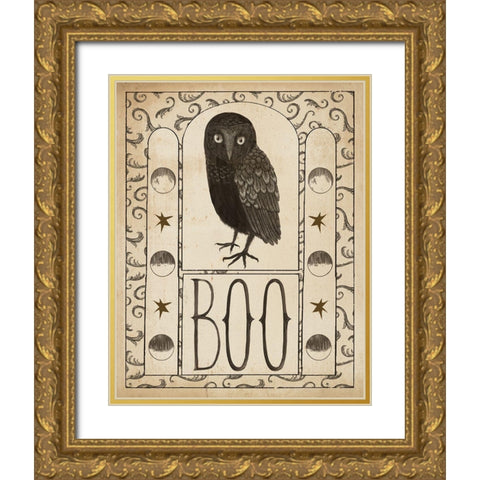 Hocus Pocus III Stars Gold Ornate Wood Framed Art Print with Double Matting by Miller, Sara Zieve