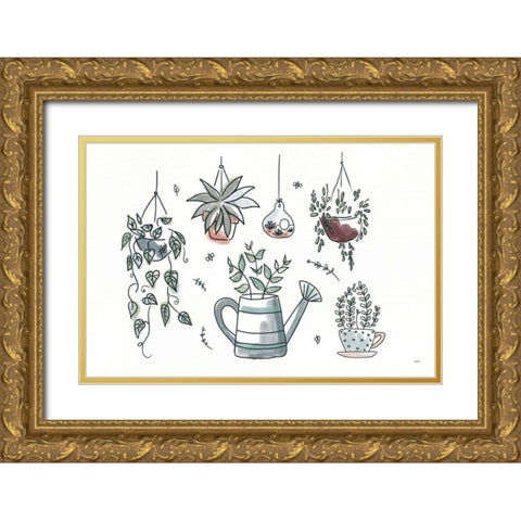A Plants Life I Gold Ornate Wood Framed Art Print with Double Matting by York, Leah