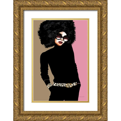 Good Attitude I Gold Ornate Wood Framed Art Print with Double Matting by Charro, Mercedes Lopez
