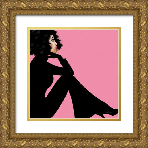She is Everything I Gold Ornate Wood Framed Art Print with Double Matting by Charro, Mercedes Lopez