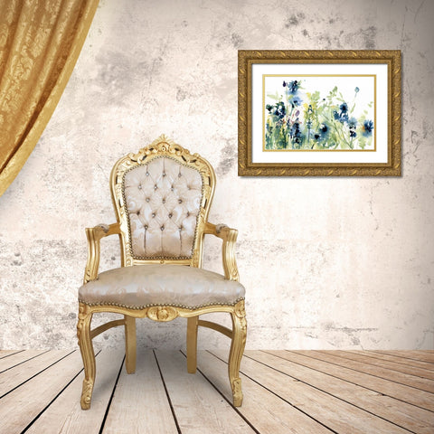 Wild Meadow Flowers Gold Ornate Wood Framed Art Print with Double Matting by Pete, Katrina