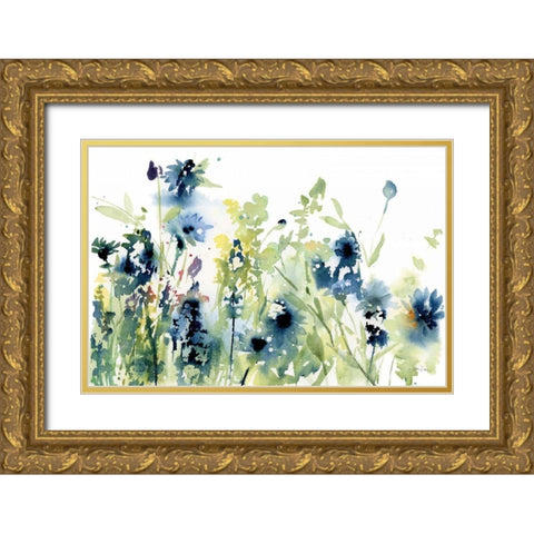 Wild Meadow Flowers Gold Ornate Wood Framed Art Print with Double Matting by Pete, Katrina