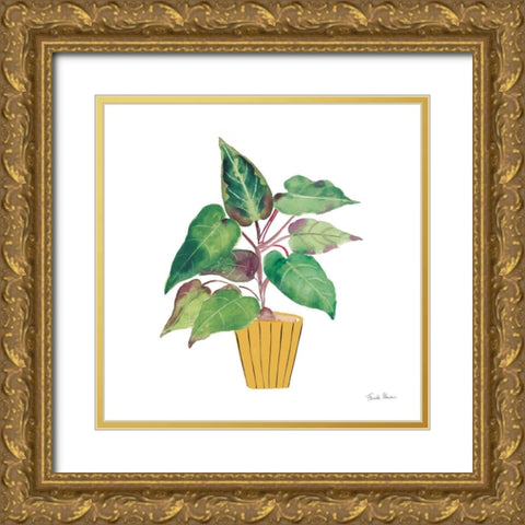 Potted Jewels IV Gold Ornate Wood Framed Art Print with Double Matting by Zaman, Farida