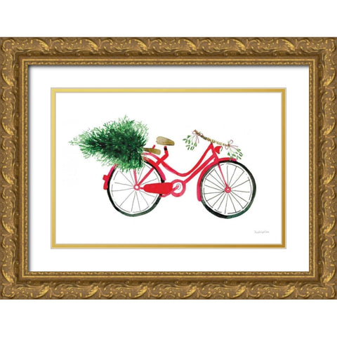 Christmas Delivery I Gold Ornate Wood Framed Art Print with Double Matting by Charro, Mercedes Lopez