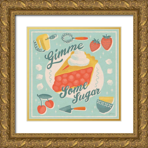 Fresh Baked V Gold Ornate Wood Framed Art Print with Double Matting by Penner, Janelle