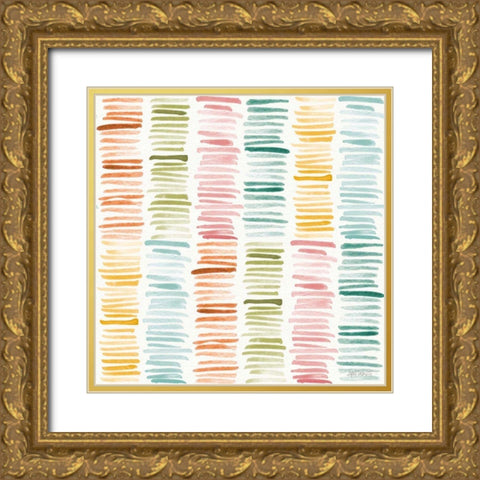 Girlfriends Pattern V Gold Ornate Wood Framed Art Print with Double Matting by Tavoletti, Anne