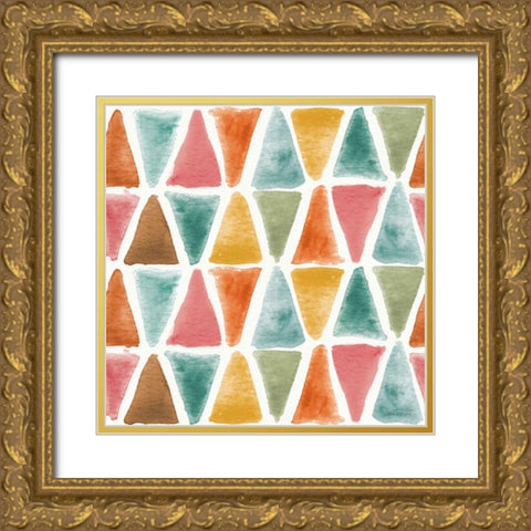 Girlfriends Pattern VII Gold Ornate Wood Framed Art Print with Double Matting by Tavoletti, Anne