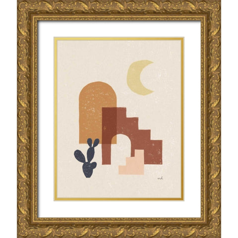Desert Arches I Gold Ornate Wood Framed Art Print with Double Matting by Hershey, Moira
