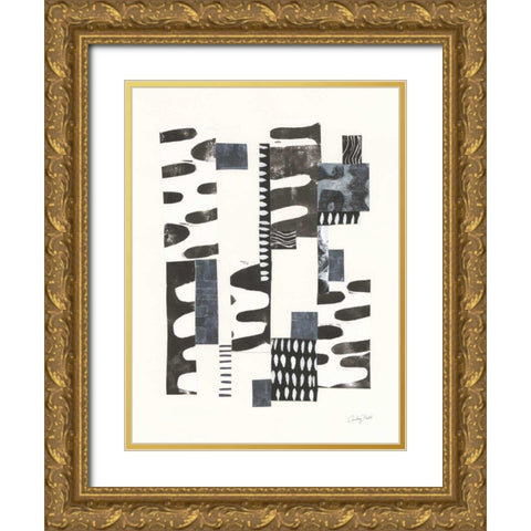 Overlap I Gold Ornate Wood Framed Art Print with Double Matting by Prahl, Courtney