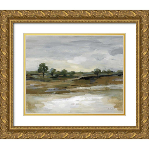 Cool April Day Gold Ornate Wood Framed Art Print with Double Matting by Vassileva, Silvia