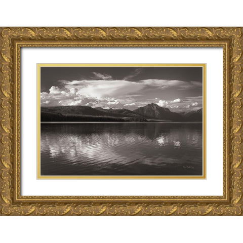 Lake McDonald Gold Ornate Wood Framed Art Print with Double Matting by Majchrowicz, Alan