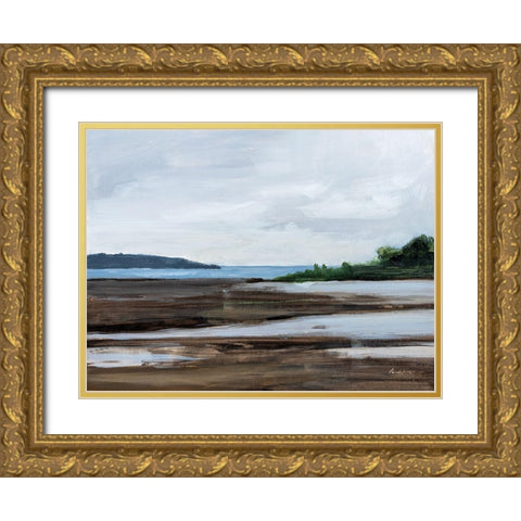 Spring Tide Gold Ornate Wood Framed Art Print with Double Matting by Munger, Pamela
