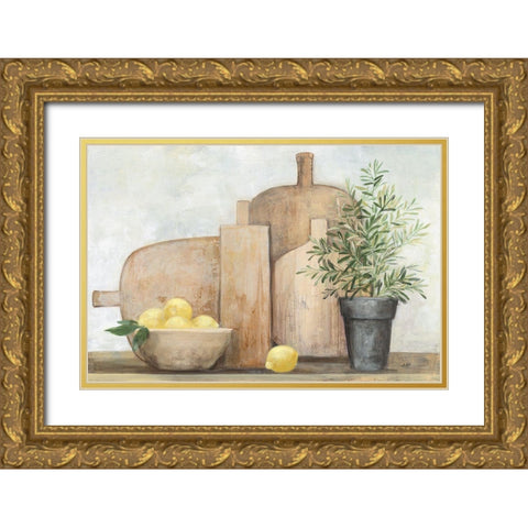 Rustic Kitchen Gold Ornate Wood Framed Art Print with Double Matting by Purinton, Julia