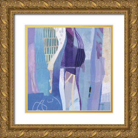 Abstract Layers I Gold Ornate Wood Framed Art Print with Double Matting by Ferguson, Kathy