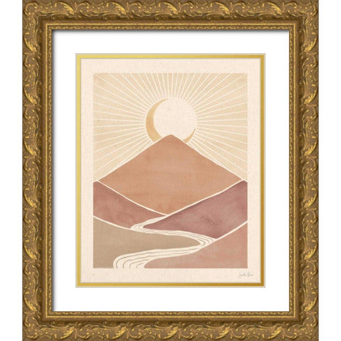 Mid Century Landscape II Gold Ornate Wood Framed Art Print with Double Matting by Penner, Janelle