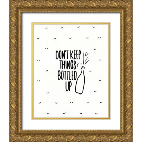 Kitchen Etiquette II Gold Ornate Wood Framed Art Print with Double Matting by York, Leah