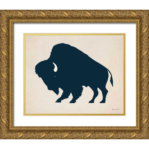 Buffalo Bison I Gold Ornate Wood Framed Art Print with Double Matting by Fowler, Ryan