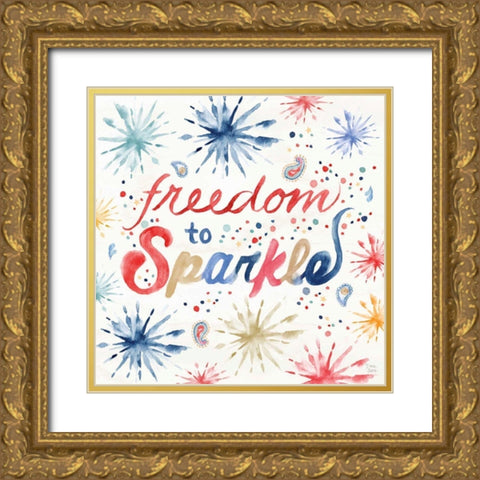 Oh My Stars VIII Gold Ornate Wood Framed Art Print with Double Matting by June, Dina
